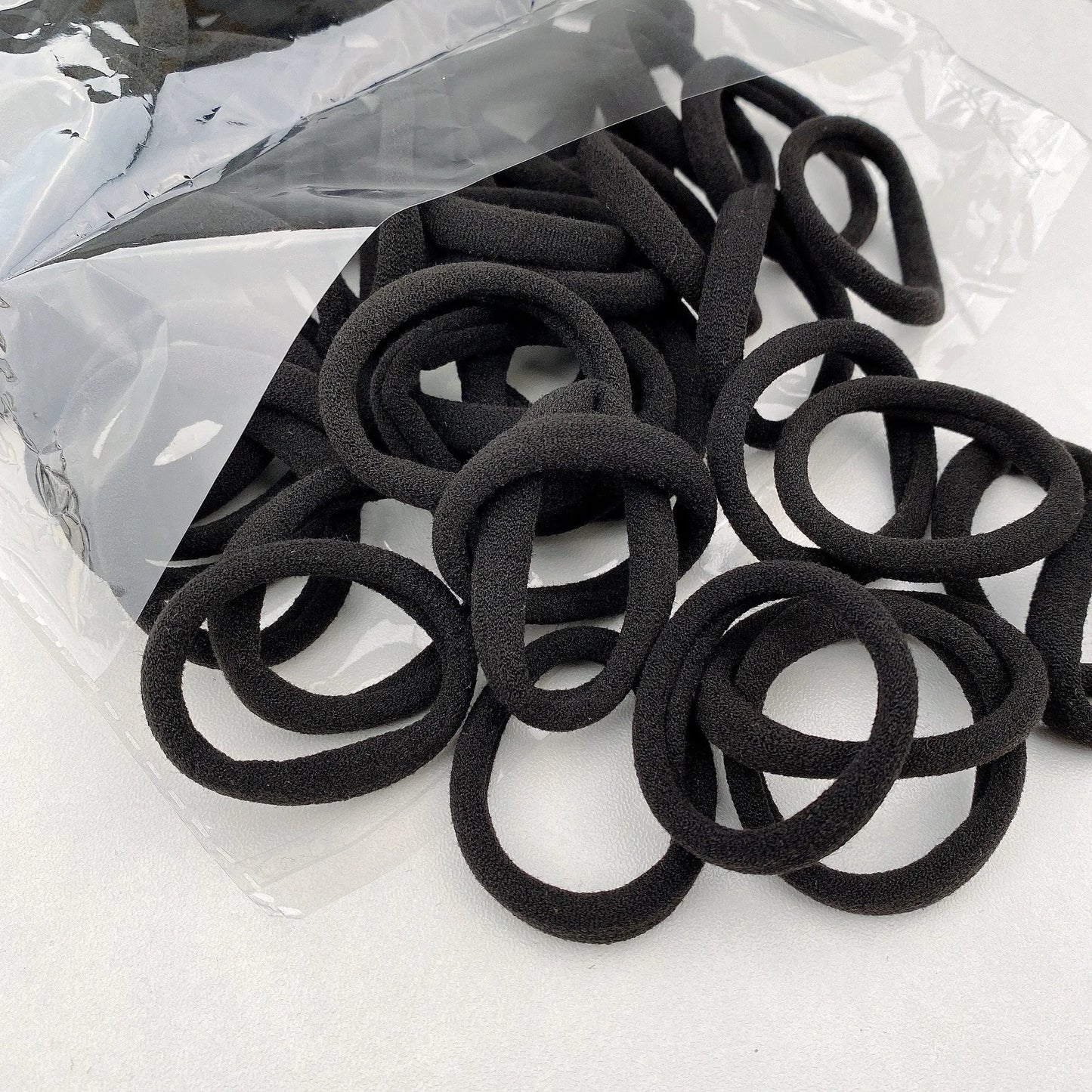 50/100pcs Boho Seamless Elastic Hair Ties-Thick Comfortable & Durable Ponytail Holders for Women - Solid Color Hair Accessories