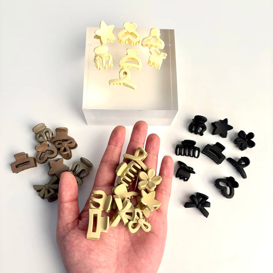 5/10/20/30pcs Beige Mixed Pack Small Clips, Cute Girl Accessories - Perfect for Daily Use, Special Occasions, or Travel Gifts